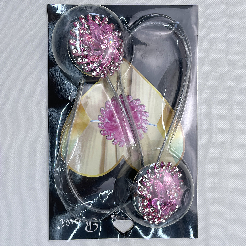 Магніти для штор та гардин "Flowers" набір 2 шт Рожевий (81-209) Київ - фото 8