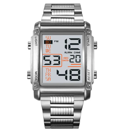 Чоловічий наручний годинник Skmei 2206 (Сріблястий з білим циферблатом) Київ