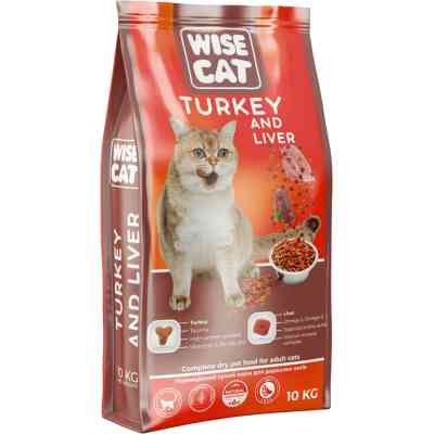Сухий корм для кішок Wise Cat Turkey and liver 400 г (4820111141647) Вінниця