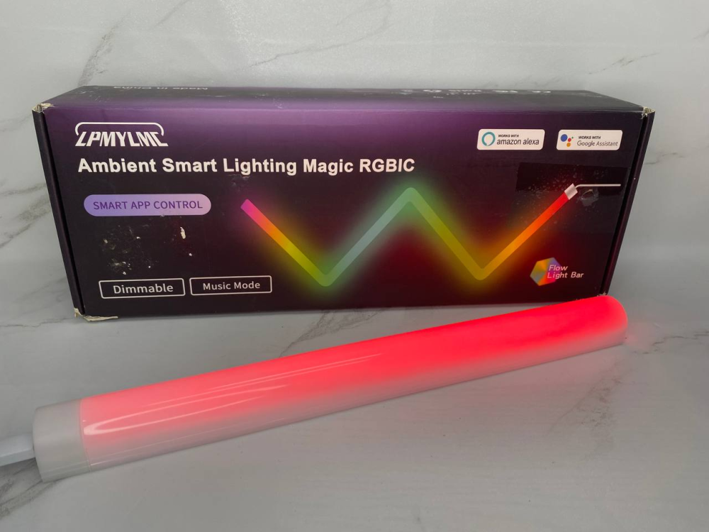 Розумні LED настінні світильники LPMYLMC RGB-IC Glide: 7 сегментів, Синхронізація з музикою, Керування App/Voice (Б/в) Київ - фото 8