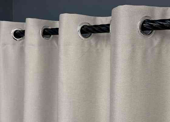 Комплект штор на люверсах VR-Textil Шеніл однотонний № 1698ш Димчасто-білий 150х250 см 2 шт (37-0248) Київ