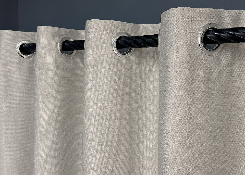 Комплект штор на люверсах VR-Textil Шеніл однотонний № 1698ш Димчасто-білий 150х250 см 2 шт (37-0248) Київ - фото 6