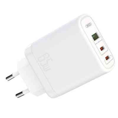 Зарядний пристрій XO 2xUSB-C PD65W + 1xUSB 45W white (СE04-WH) Вінниця