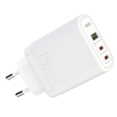 Зарядний пристрій XO 2xUSB-C PD65W + 1xUSB 45W white (СE04-WH) Вінниця - фото 1