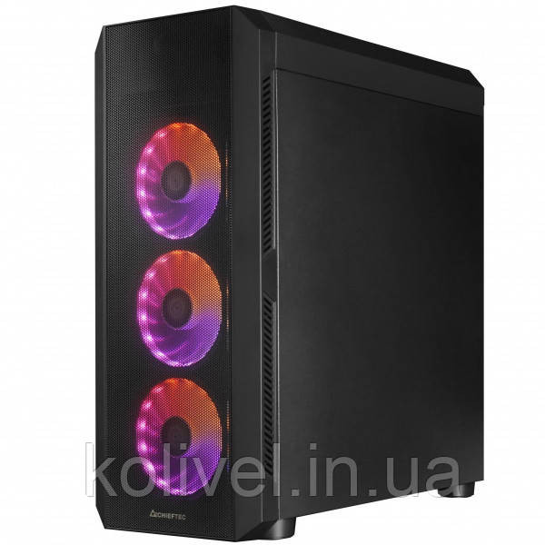 Корпус Chieftec SCORPION 4 GL-04B-UC-OP 4x120mm A-RGB, USB-C, ATX, без БЖ, Black (GL-04B-UC-OP) Киев - изображение 3