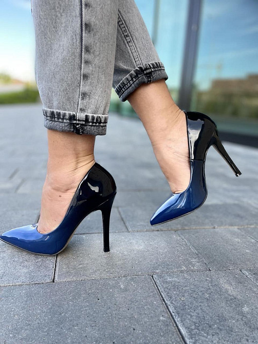 Vices Туфлі жіночі VICES сині еко-лак каблук 11 см 36-37 р. (4010-11) Коломыя - изображение 8