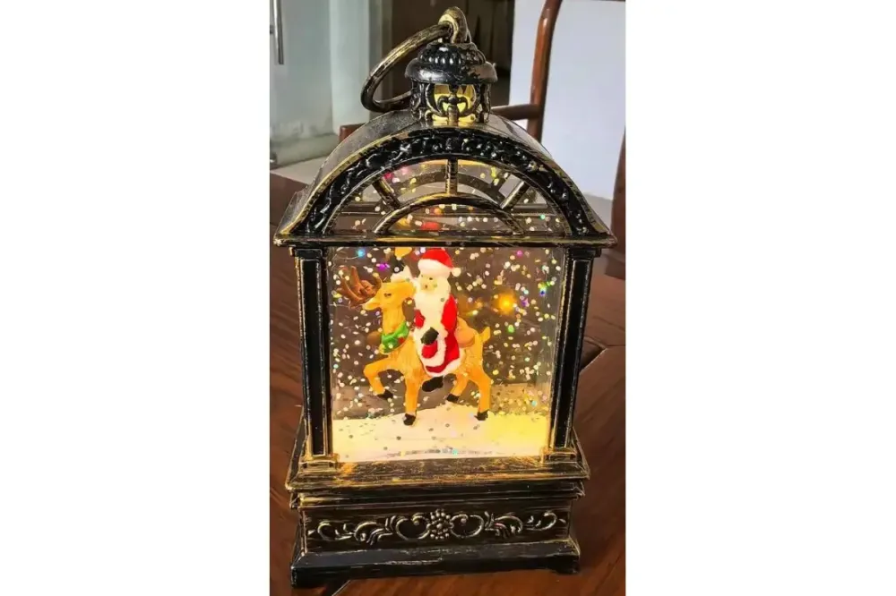 Ночник новогодний музыкальный "Снеговик и ёлка" Коломия - фото 3