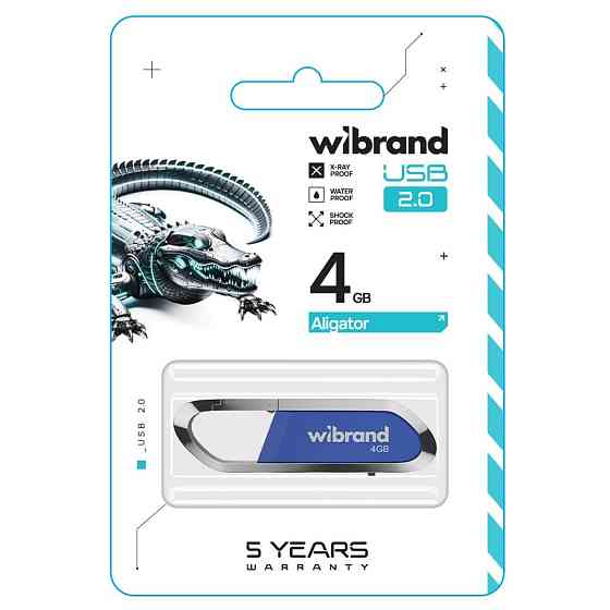 Флешка Wibrand Aligator 4Гб Синя Київ