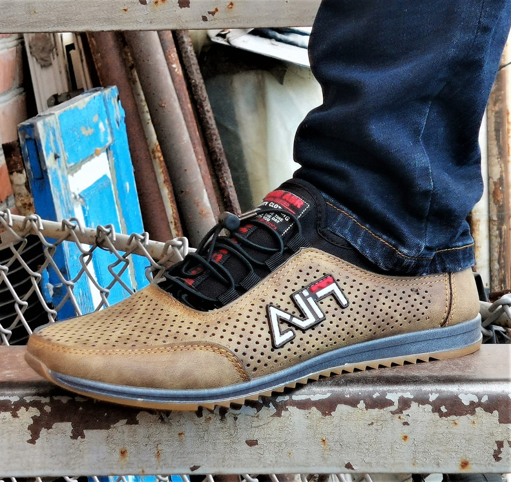 Мужские Мокасины Кроссовки FILA Коричневые с Перфорацией Туфли (размеры: 40,41,42,43,44,45) Видео Обзор - 17-3 Днепр - изображение 7