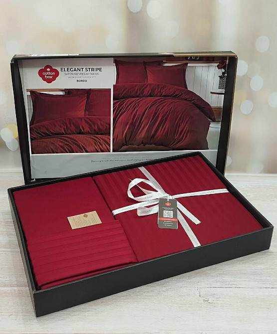 Постельное белье в полоску (подарочный набор) (р240х260) (Турция) Одесса - изображение 1