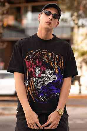 Футболка аниме Руроуни Кенсхин Самураи Химура оверсайз (S/M/L) Черний AnimeJ1210 Днепр