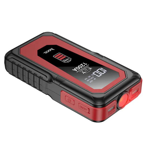 Пускозарядное устройство Hoco QS3 10000mAh (повербанк и фонарик) Черный Винница