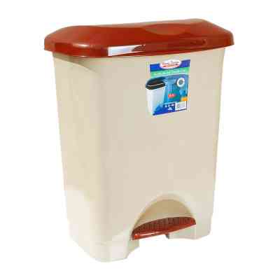 Контейнер для сміття Irak Plastik Stella з педаллю бежевий 45 л (4572) Вінниця