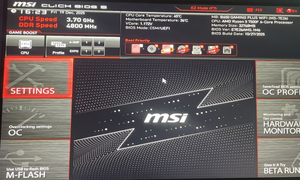 Материнская плата B650 Msi gaming plus wifi Am5. Киев - изображение 1
