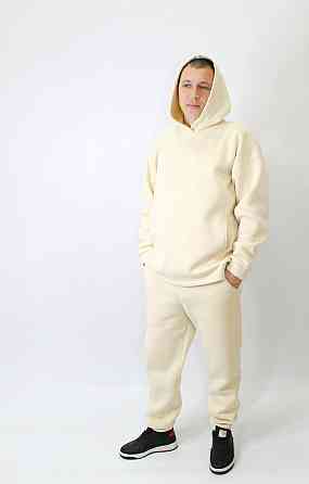 Чоловічий спортивний теплий костюм на флісі Молочний 56 Харків