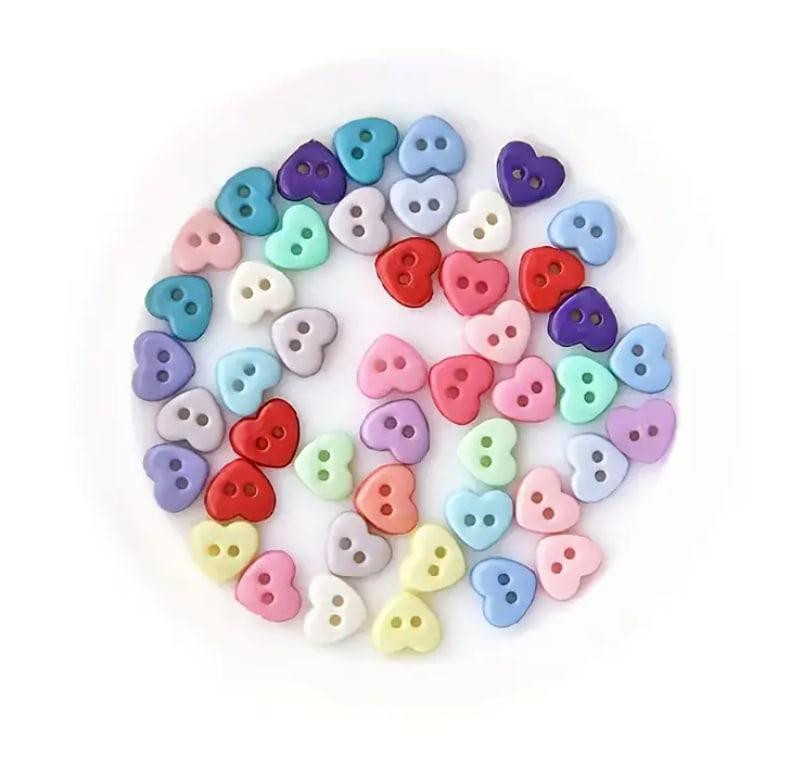 Гудзики сердечка мікс 100 шт для рукоділля та декору Київ - фото 5