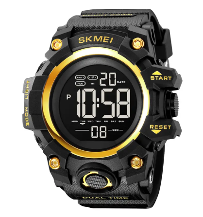 Годинники чоловічі спортивні Skmei 2140 hamlet (Чорний з золотистим) Київ