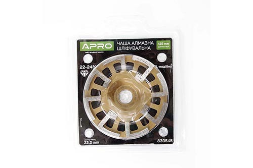 Чаша алмазна шліфувальна 125 мм 22-24% ТL-подібна APRO Рівне - фото 1