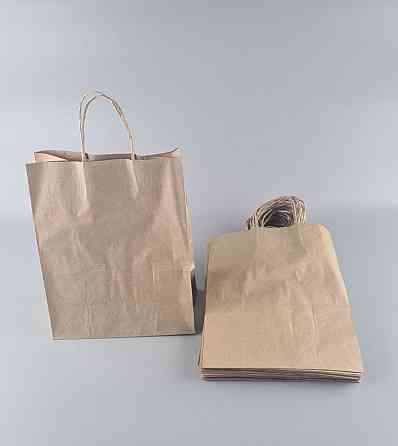 Пакет с ручками бумажный 29*23*12 коричневый №4 (25 шт) Харків