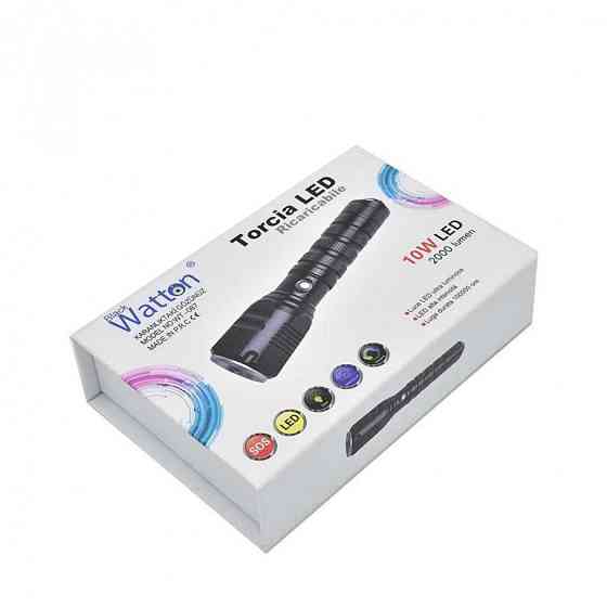 Тактический светодиодный аккумуляторный фонарь Watton WT-087, ручной фонарик в алюминиевом корпусе Каменец-Подольский