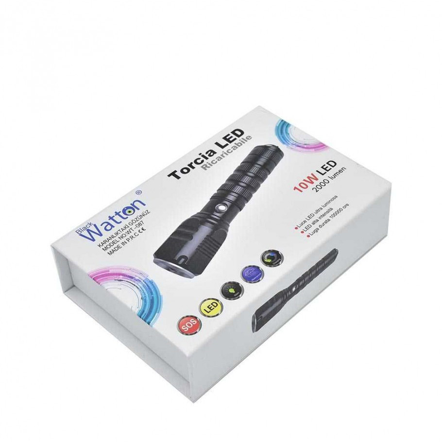 Тактический светодиодный аккумуляторный фонарь Watton WT-087, ручной фонарик в алюминиевом корпусе Каменец-Подольский - изображение 6