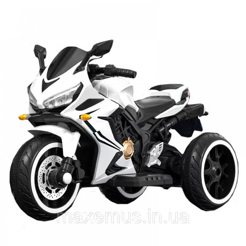 Электромотоцикл детский на аккумуляторе 3-х колесный SPOKO N-518 электрический мотоцикл для детей белый Мостиська - фото 3