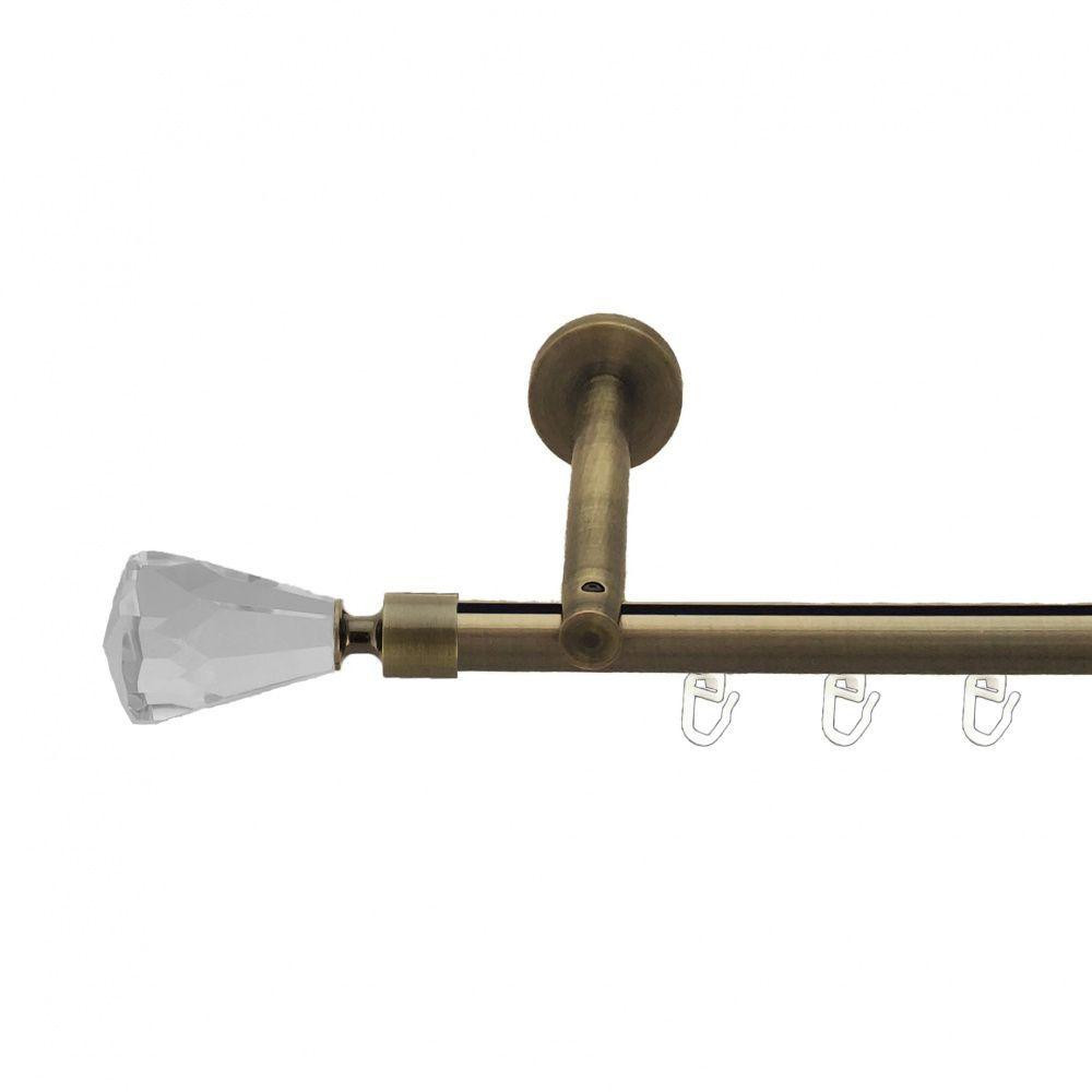 Карниз Orvit Лучетта металевий однорядний циліндр+профіль (16 см) профільна труба  Антик 19 мм 200 см Львов - изображение 1