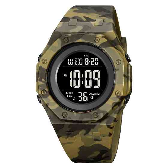 Водонепроникні годинники 50 м SKMEI 2048CMGN, Армійські електронні годинники Водонепроникні KQ-43 Івано-Франківськ