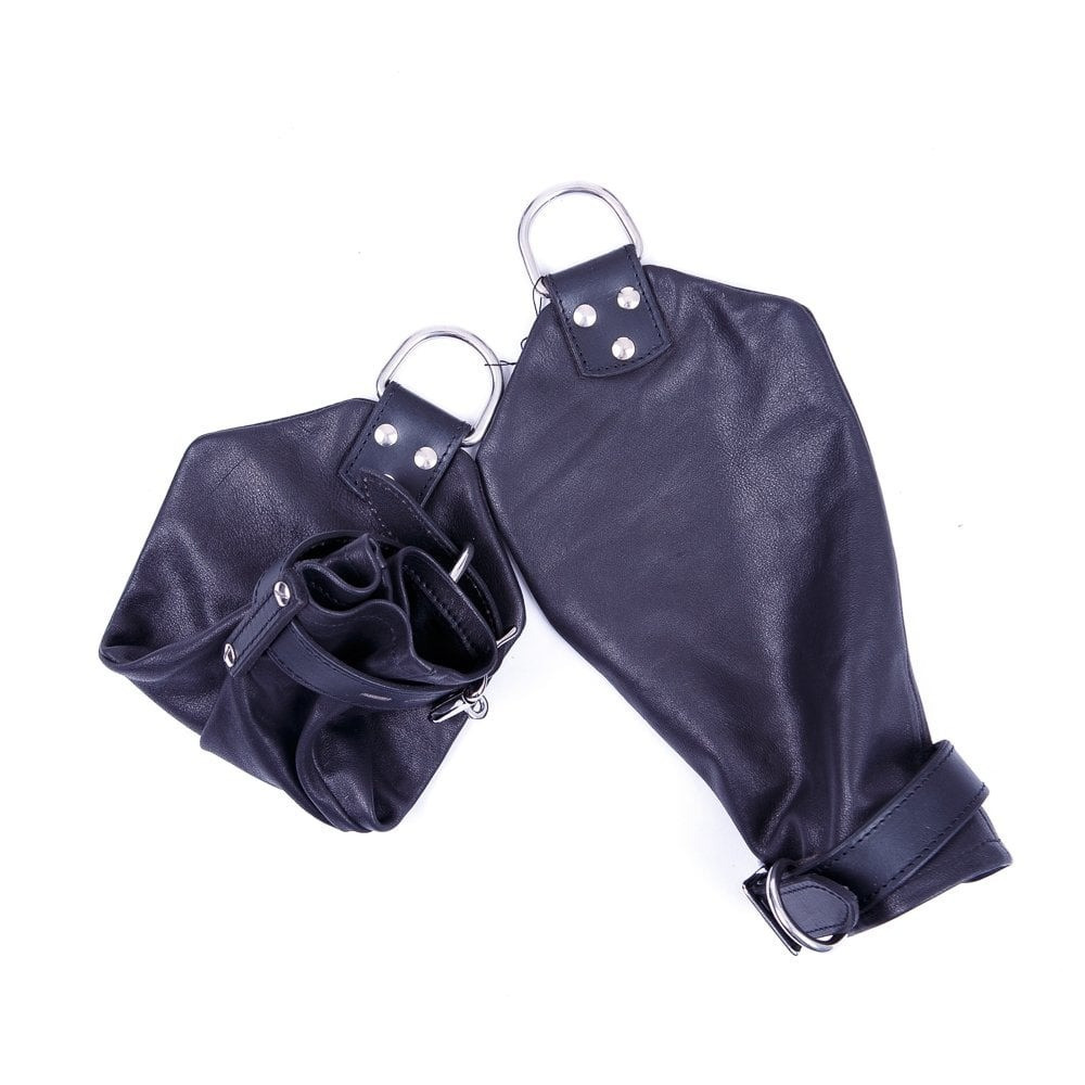 Рукавицы для подвешивания кожа DS Fetish ручная работа, черные (Голландия) Sex Aura Киев - изображение 2