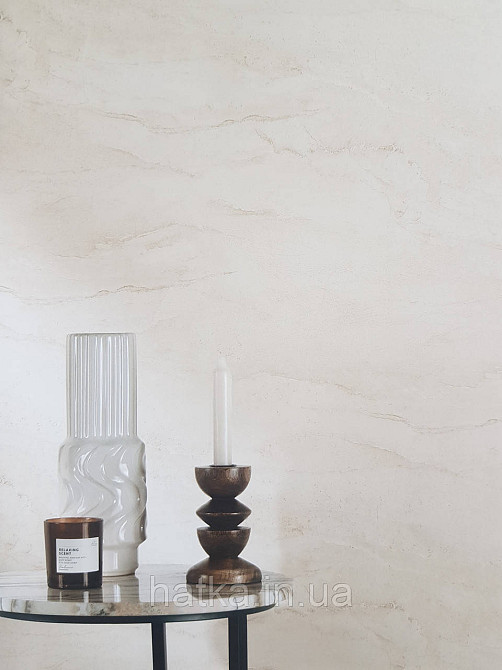 Обои виниловые на флизелине Grandeco Textured vibes 0.53x10 лофт под камень под бетон бежевые Киев - изображение 1