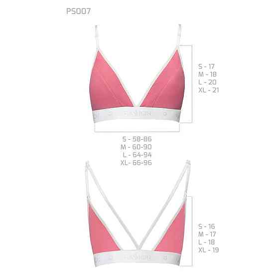 Спортивний топ з подвійними бретелями Passion PS007 TOP M, pink Sex Aura Київ
