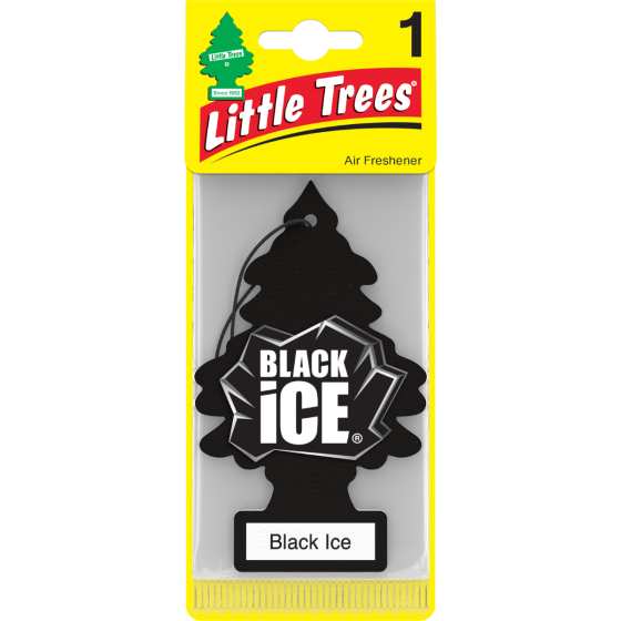 LITTLE TREES Black Ice 7892 — Ароматизатор "Чорний лід" Ялинка | Легендарний мужній парфумерний аромат Ковель