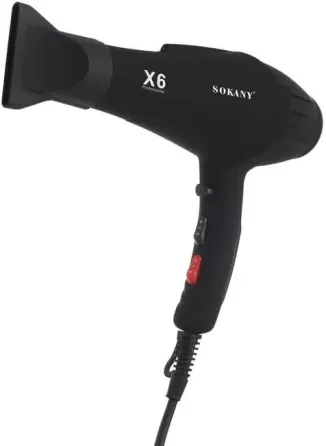 Фен X6 професійний 2200 Вт з AC мотором, 3 швидкості, холодне обдування, захист від перегріву. Одеса