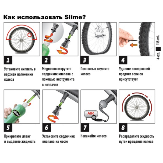 Антипрокольная жидкость для камер Slime, 19л Киев