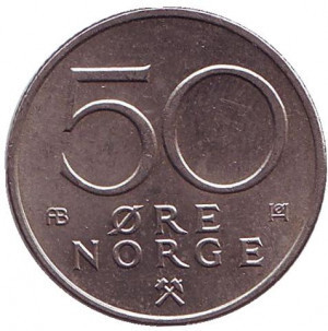 Монета 50 эре. 1976,82,93 год, Норвегия. (БД) Полтава - изображение 1