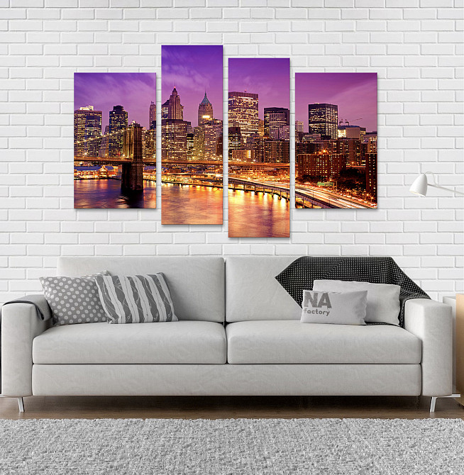 Модульна картина Нічне Місто Art-74_4 Київ - фото 2