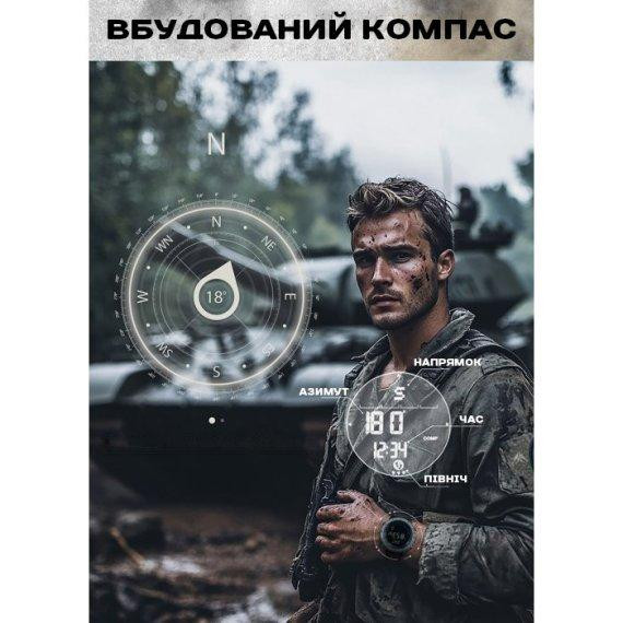 Часы мужские наручные North Edge Tank3 5BAR Черный Винница - изображение 8