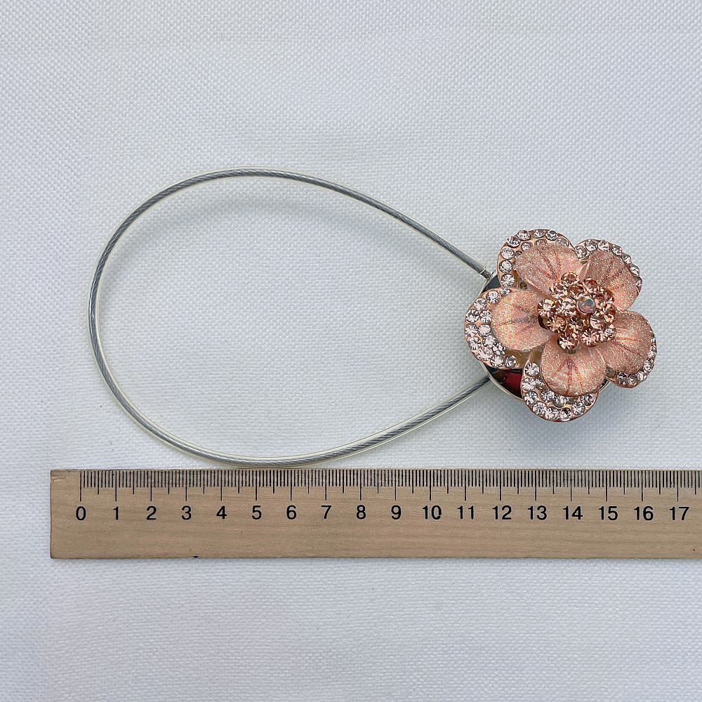 Магніти для штор та гардин "Flowers" набір 2 шт Персиковий (81-188) Київ - фото 7