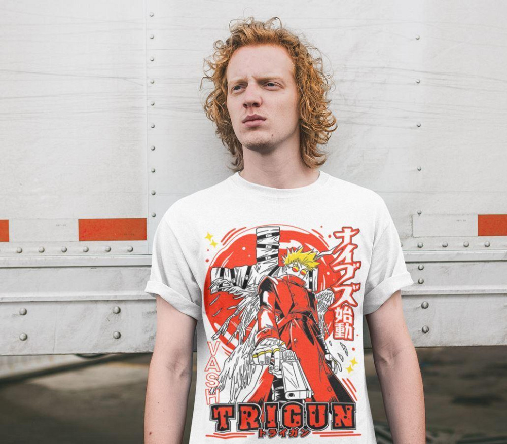 Футболка з аніме принтом Трігун Васх Стампеде Моон оверсайз (S/M/L) Чорний AnimeJ0956 Дніпро - фото 4
