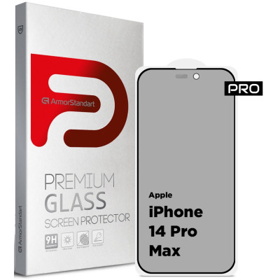 Скло захисне Armorstandart Pro Anti-spy Matte Apple iPhone 14 Pro Max Black (ARM68605) Вінниця - фото 1