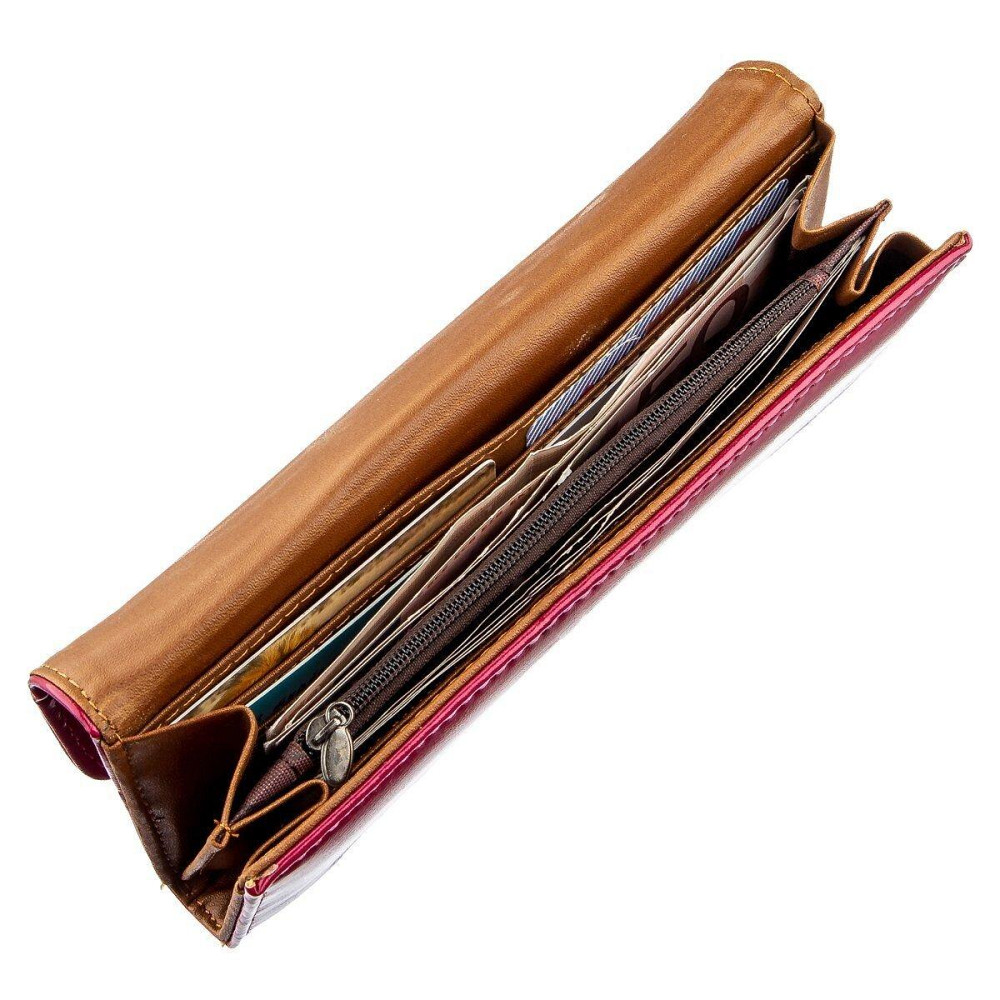 Кошелек женский из гладкой экокожи KIVI 19074 Розовый Киев - изображение 3