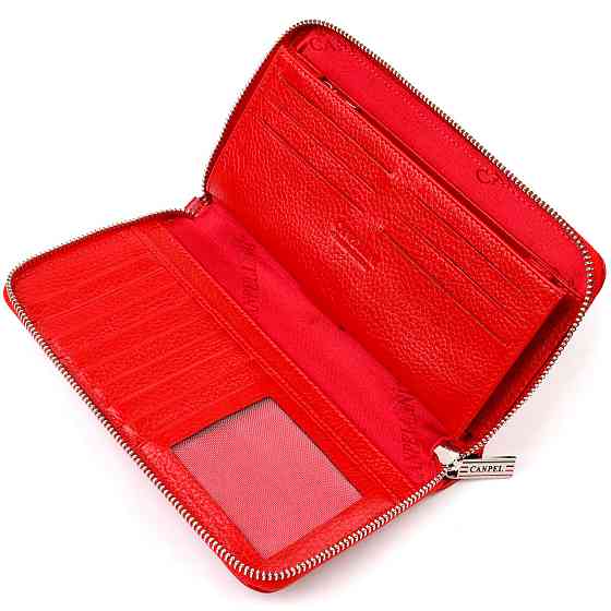 Яркий клатч для женщин из натуральной кожи CANPELLINI 21921 Красный Киев