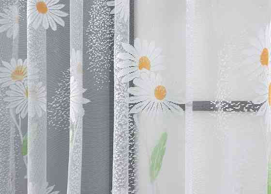 Коротка тюль, висота 1,5 м., жакард колір білий 1889т Київ