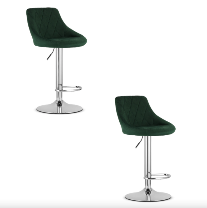 Барний стілець Leobert Kast з спинкою зелений Киев - изображение 2