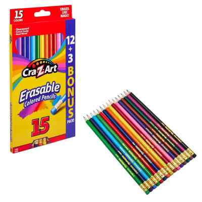Карандаши цветные Cra-Z-Art з гумкою, 15 кольорів (10459CRA) Винница