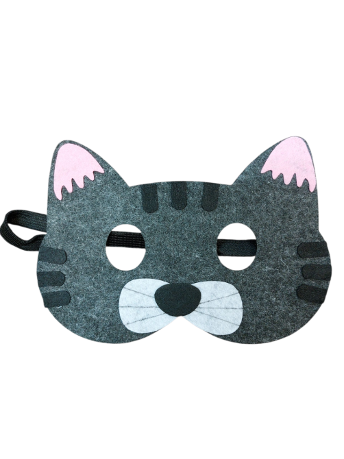 Дитяча маска Кіт із фетру one size сірий Київ - фото 1