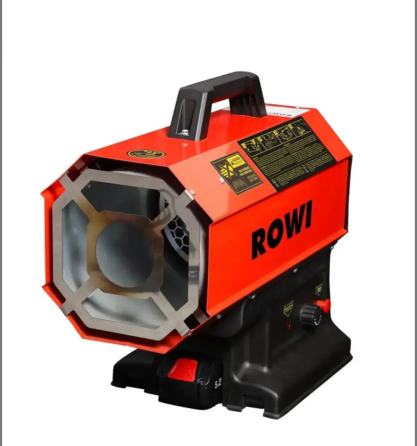 Азовий тепловентилятор ROWI HGH 20000/1 A 20 кВт, акумулятор 18 В 5,2 А·год, 9–20 кВт, 500 м³/год, IP24 Київ