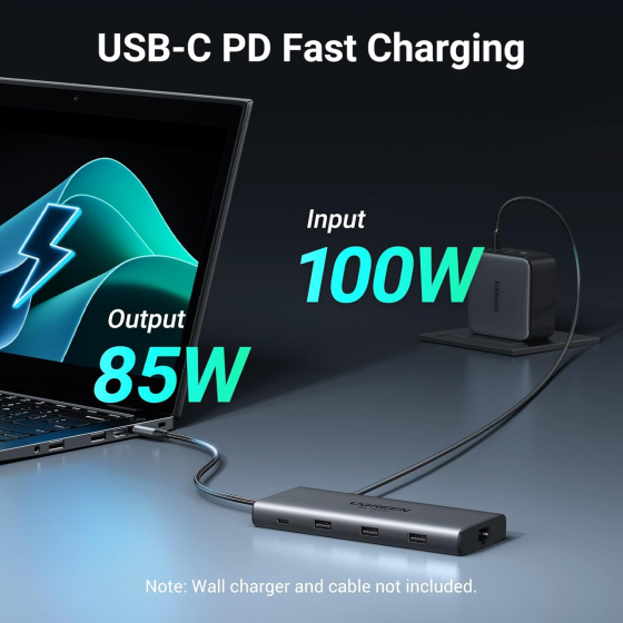 Usb Hub Док станция UGREEN Revodok Pro 210 USB-C 10-в-1, Dual HDMI 4K 60Hz, 8K, PD 100W, Ethernet Киев