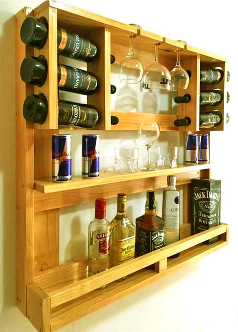 Настінна винна полиця "Хамамацу" каррі Миколаїв - фото 1