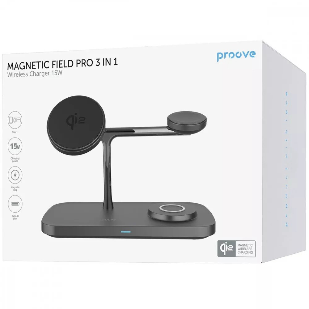 Бездротовий зарядний пристрій Proove Magnetic Field Pro 15 W Black (WSMP15002001) ( 22203 ) Харьков - изображение 10